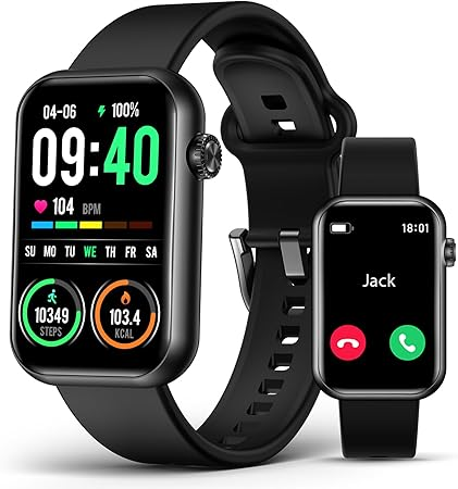 Smart Fitness Watch with Call, Heart Rate & SpO2 Monitor, 114 Sports Modes, Sleep & Activity Tracker – Waterproof