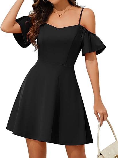 Meetjen Women's Short Homecoming Dress for Teens 2025 Spaghetti Straps Off Shoulder Bridesmaid Cocktail Prom Dresses