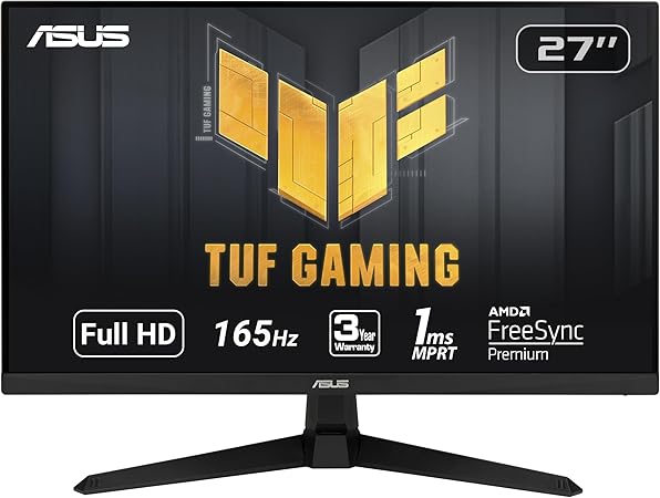 ASUS TUF Gaming 27" 1080P Monitor (VG277Q1A) – Full HD, 165Hz, 1ms Response Time