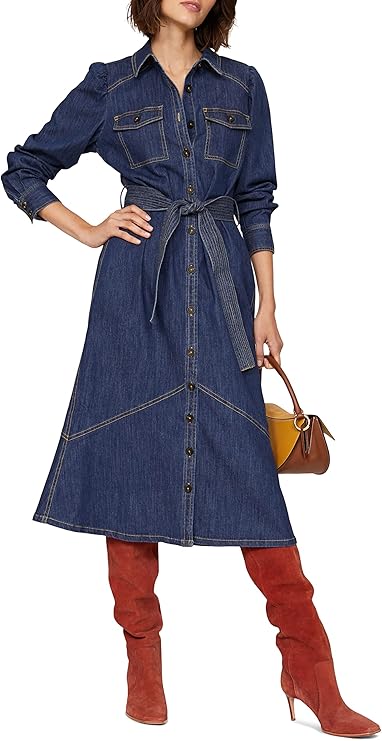 RTR Design Collective Denim Tie Front Dress